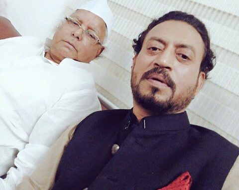 Irrfan Khan with Lalu Prasad Yadav Irrfan Khan with Lalu Prasad Yadav